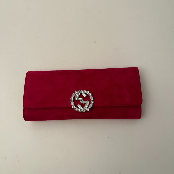 Pochette de soirée Gucci Clutch Suède GG