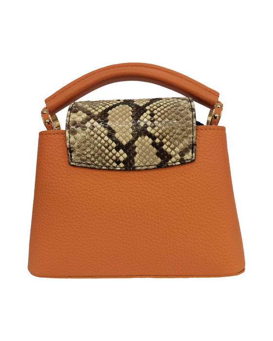 LV CAPUCINES MINI ORANGE PHYTON HANDLE NEW