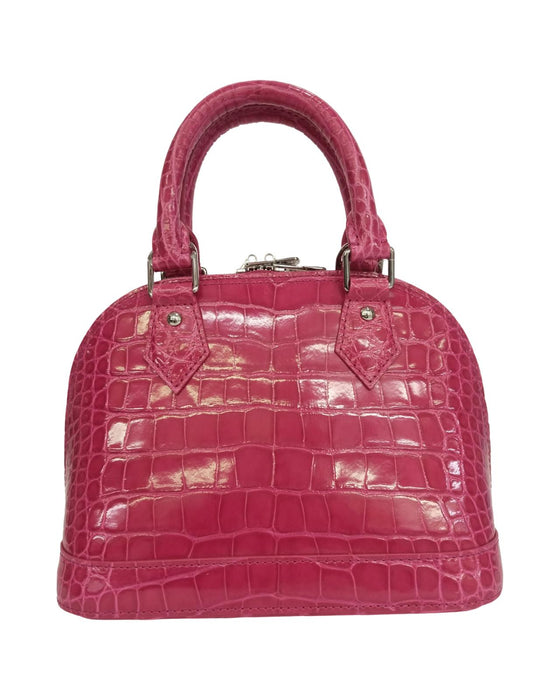 LV ALMA BB CROCO FUSCHIA NEW