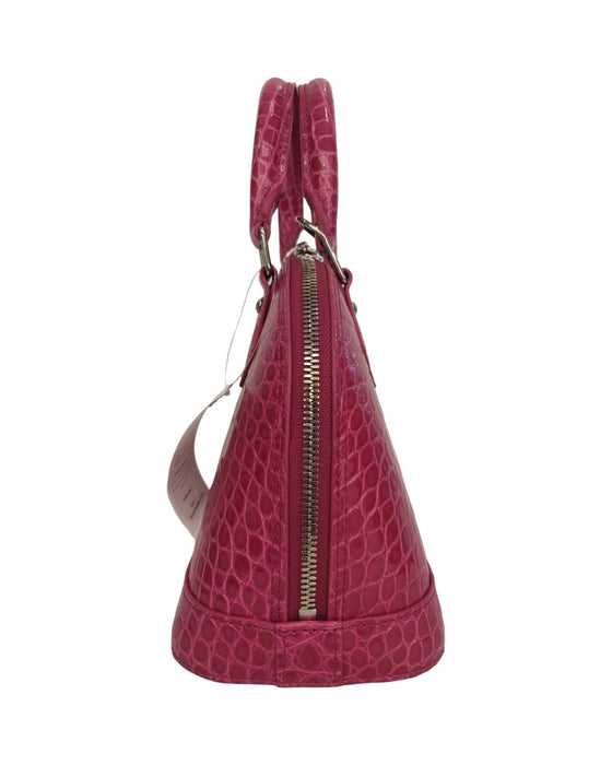 LV ALMA BB CROCO FUSCHIA NEW