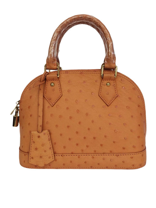 LV ALMA BB OSTRICH ORANGE NEW