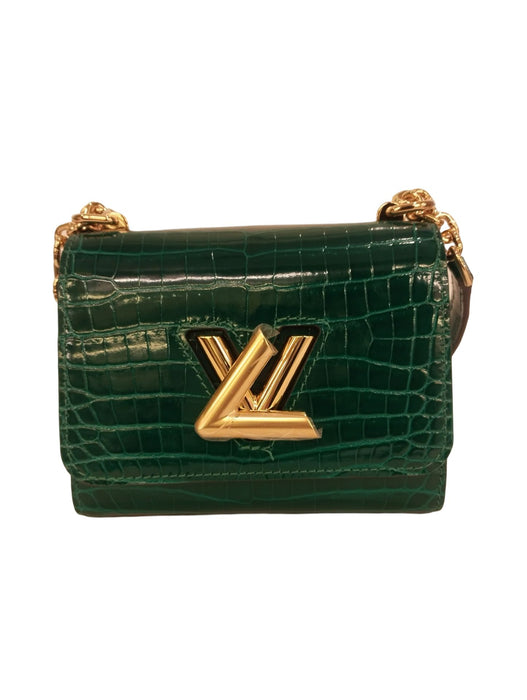 LV TWIST MINI CROCO EMERALD GHW NEW