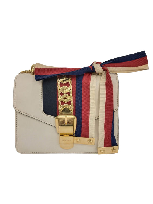 GUCCI SYLVIE MINI BAG - WHITE PRW PRE-LOVED