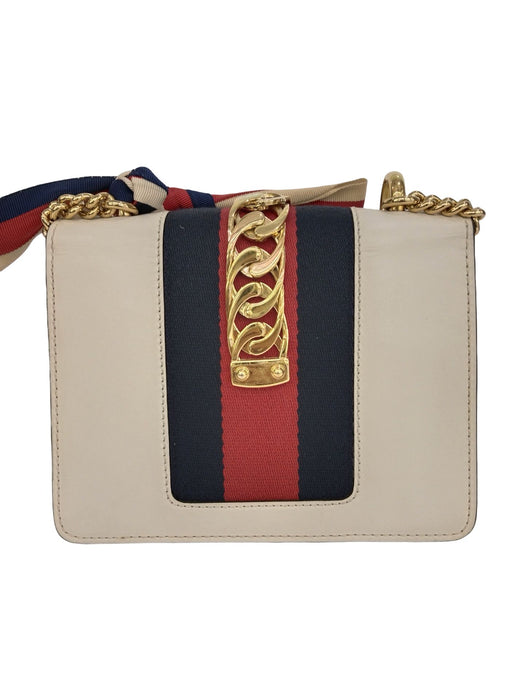 GUCCI SYLVIE MINI BAG - WHITE PRW PRE-LOVED