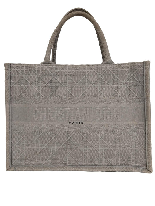 CHRISTIAN DIOR BOOK TOTE PM GREY PRW PRE-LOVED