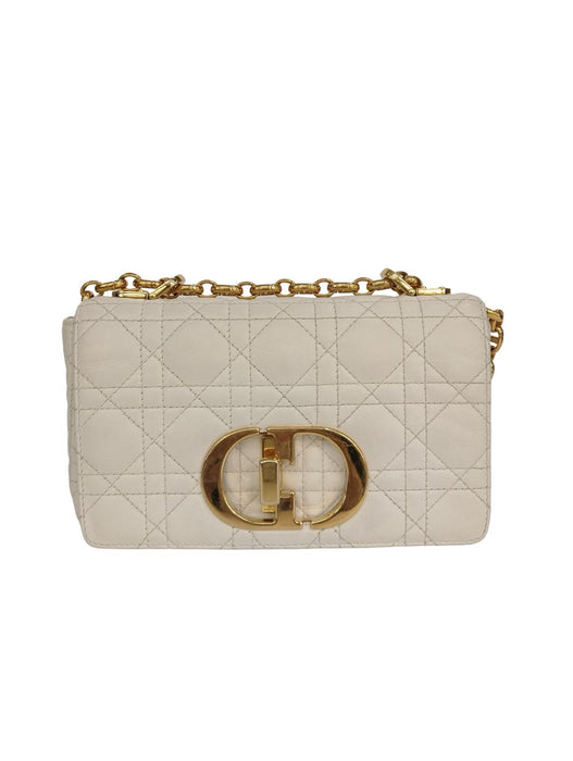 CHRISTIAN DIOR CARO SMALL WHITE GHW PRW PRE-LOVED