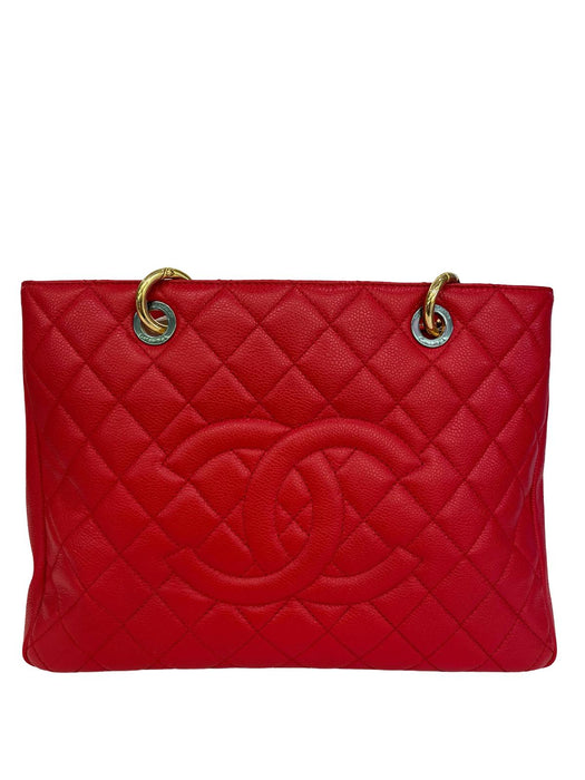 CHANEL GST RED CAVIAR GHW PRW PRE-LOVED