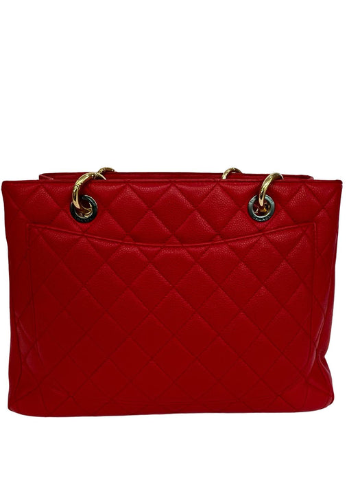 CHANEL GST RED CAVIAR GHW PRW PRE-LOVED