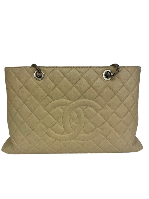 CHANEL GST BEIGE CAVIAR GHW PRW PRE-LOVED